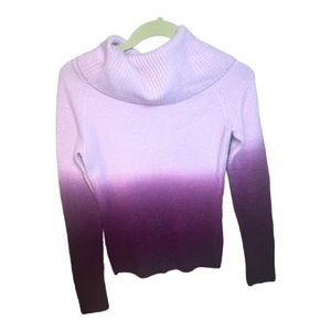 Daytrip Ombré Pink Purple Sweater Medium Turtleneck